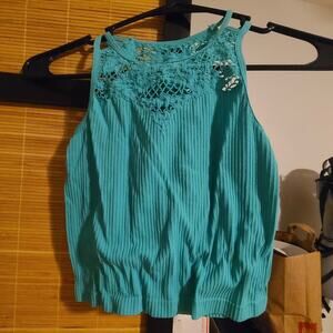 -5/$30- Aeropostale Live Love Dream Lacey Racerback Crop Top